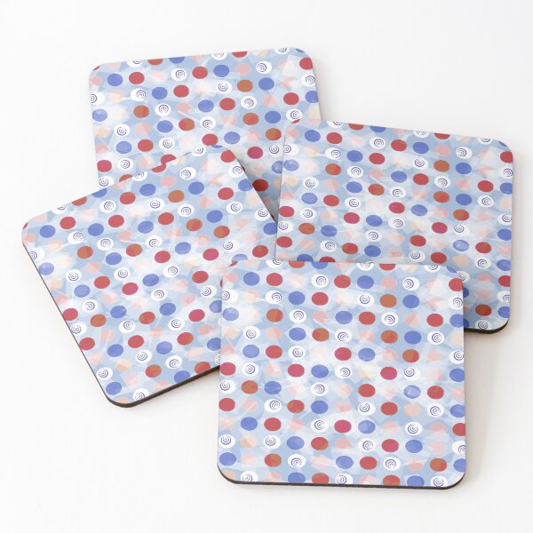 Item preview, Colordots on grayish blue. designed and sold by JustLagoons.