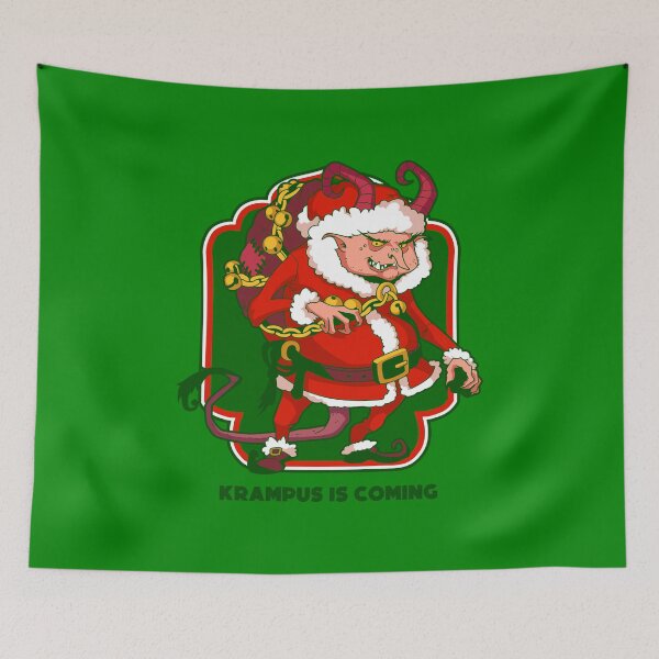Item preview, ugly christmas krampus is coming funny designed and sold by Gossip Rag.