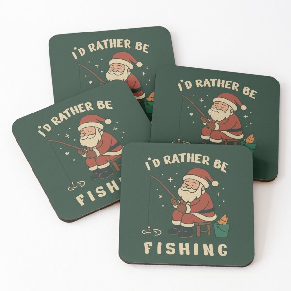 Item preview, Funny Santa Fishing – I’d Rather Be Fishing Christmas Design designed and sold by verlan*creations.
