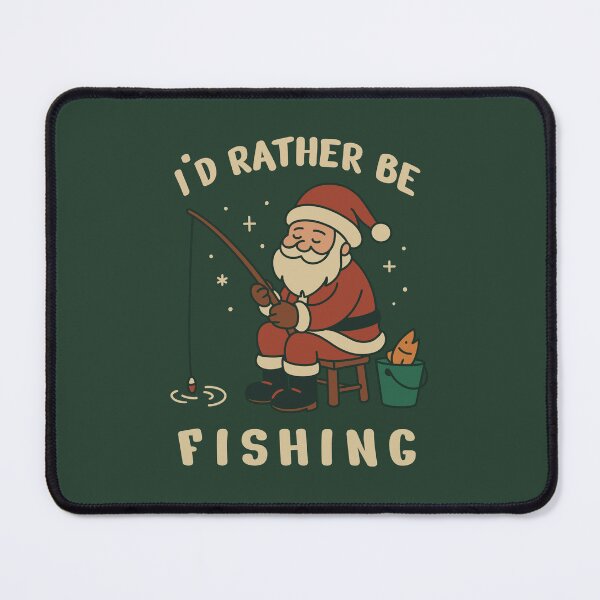 Item preview, Funny Santa Fishing – I’d Rather Be Fishing Christmas Design designed and sold by verlan*creations.