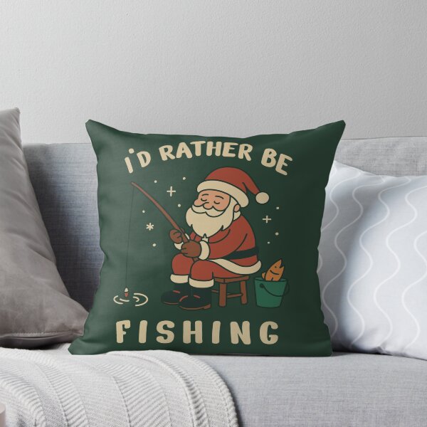 Item preview, Funny Santa Fishing – I’d Rather Be Fishing Christmas Design designed and sold by verlan*creations.
