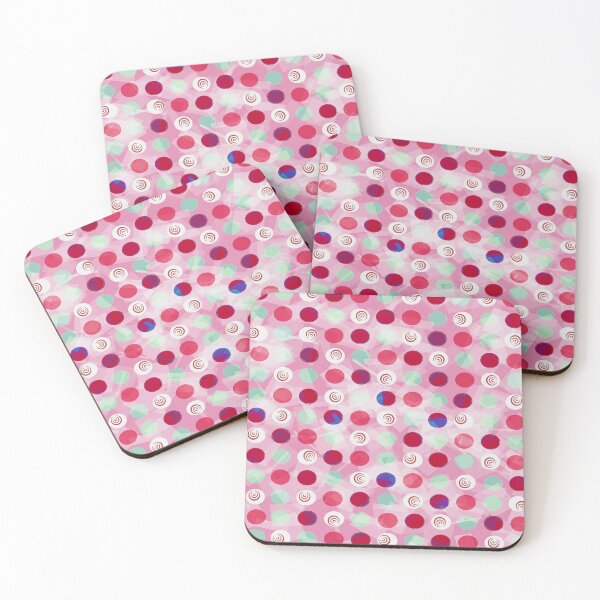 Item preview, Colordots on verigated pink designed and sold by JustLagoons.