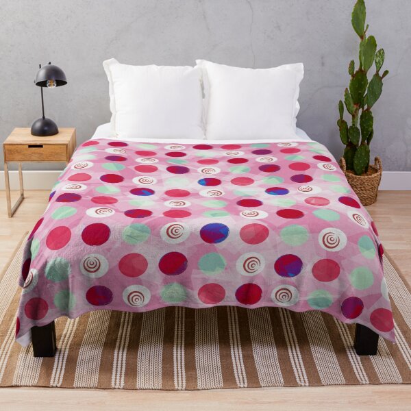 Item preview, Colordots on verigated pink designed and sold by JustLagoons.