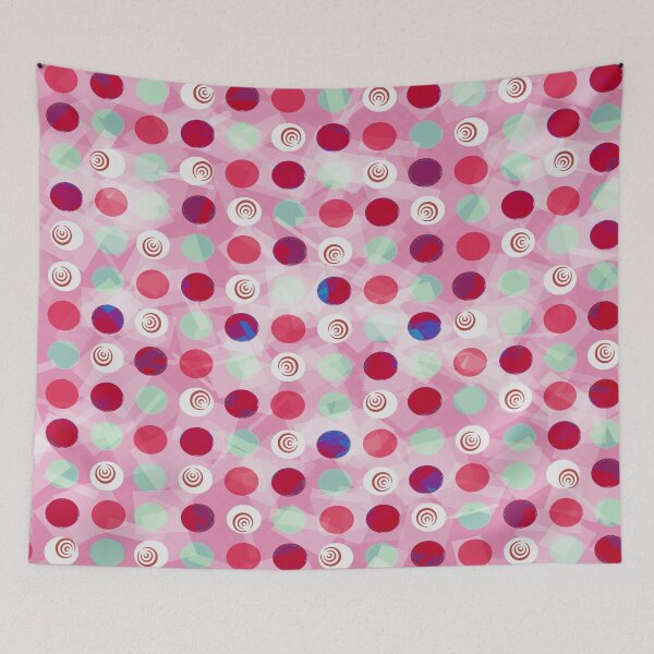 Item preview, Colordots on verigated pink designed and sold by JustLagoons.
