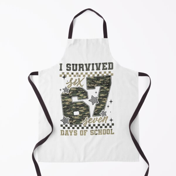 Item preview, Checkered Camo I Survived Six Sven Day Of School, Funny Meme, Genz Slang designed and sold by vintagearttee.