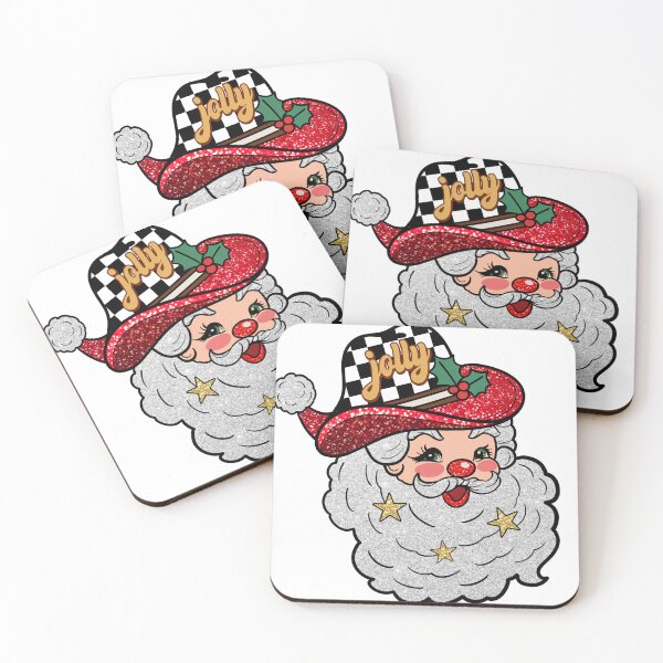 Item preview, Glitter Santa Claus , Merry Christmas, Holly Jolly, Winter Season designed and sold by vintagearttee.