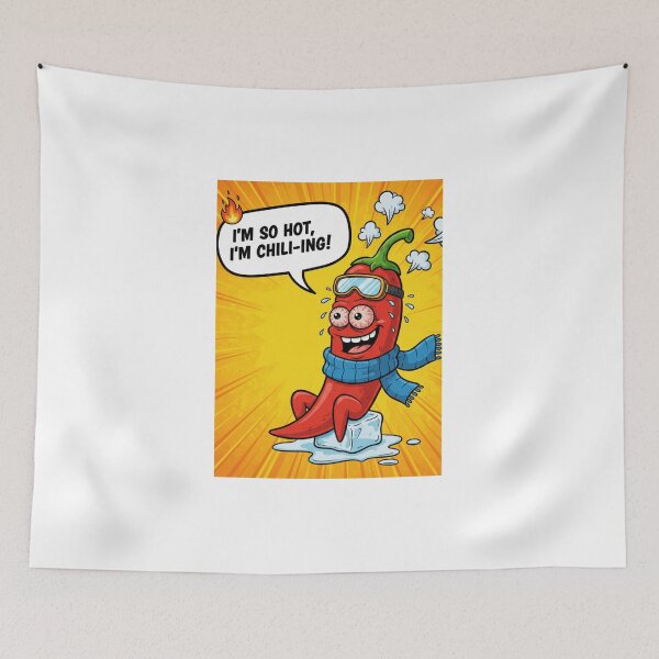 Item preview, Funny Spicy Red Chili Cartoon | Hot Sauce Foodie Gift Art designed and sold by Raju2018.