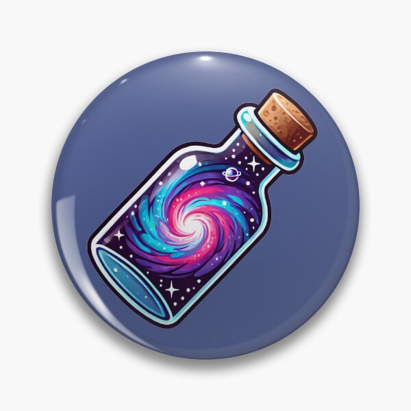 Item preview, Cosmic Galaxy Swirl Contained Inside Mystical Glass Bottle designed and sold by PinUpPizzazz.