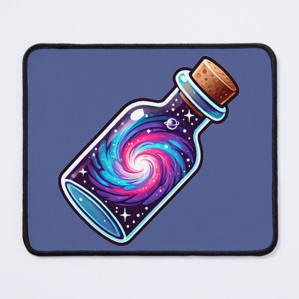 Item preview, Cosmic Galaxy Swirl Contained Inside Mystical Glass Bottle designed and sold by PinUpPizzazz.