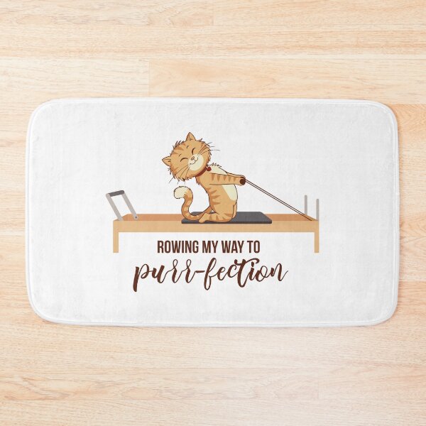 Item preview, Cute Pilates Cat – “Rowing my way to purr-fection ” designed and sold by sashica.