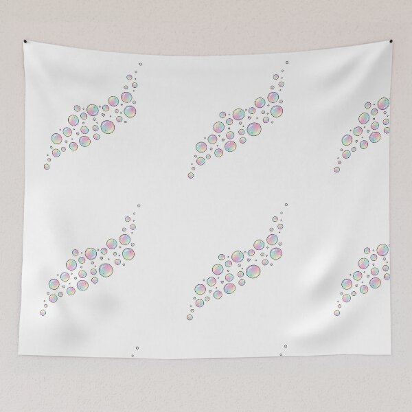 Item preview, Aesthetic Iridescent Pastel Bubble Stream Sticker designed and sold by CozyCreatureCo.