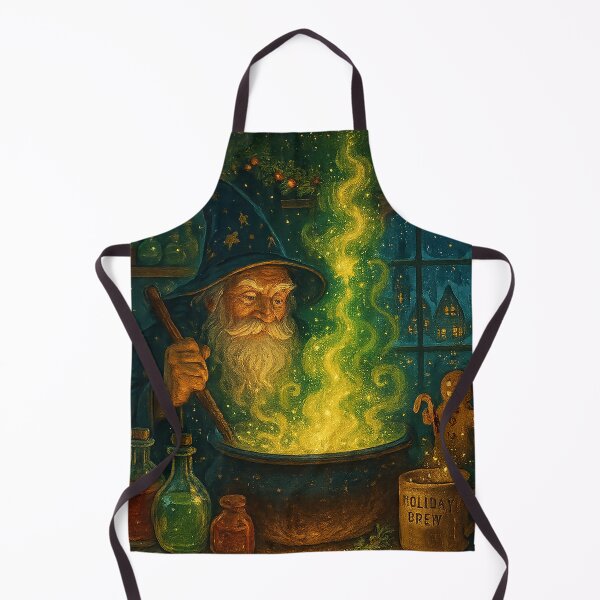 Item preview, Wizard’s Holiday Brew – Christmas Magic Cauldron Art designed and sold by AlcheArtsStudio.