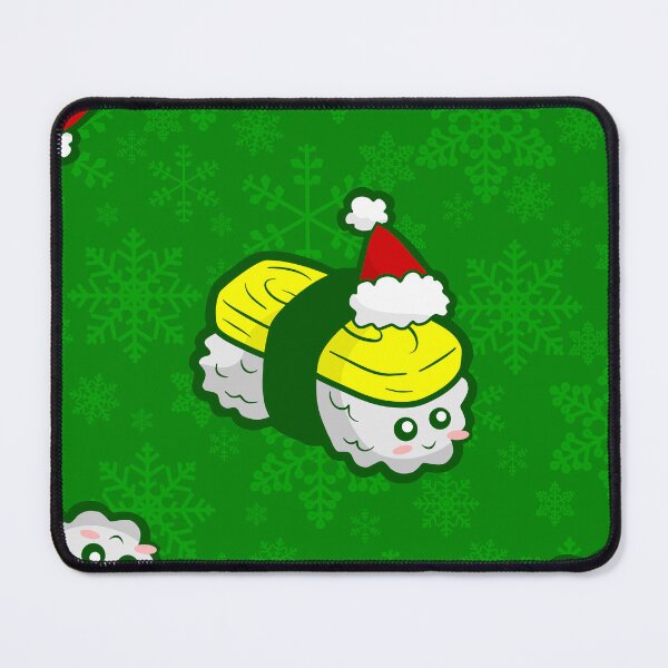 Item preview, kawaii christmas tamago sushi santa claus snowflake designed and sold by Gossip Rag.