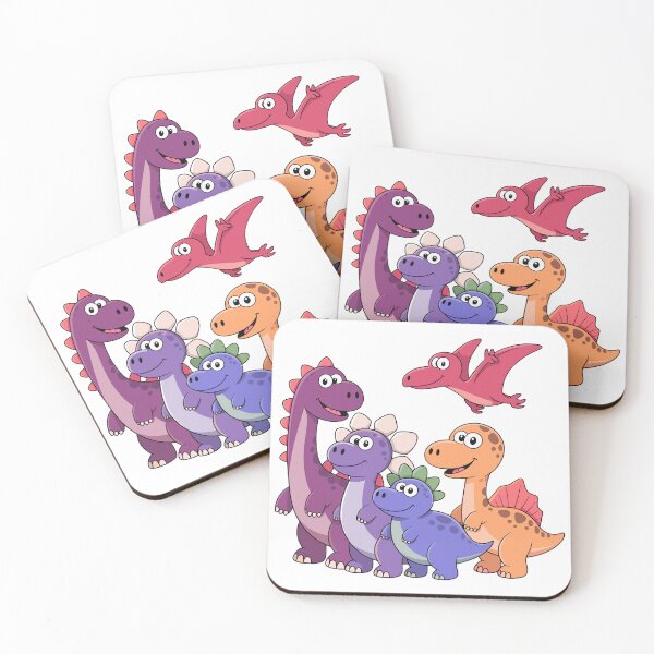 Item preview, Cute Cartoon Dinosaurs for Kids – Colorful Dino Friends, Happy Dinosaur Family – Kids Cartoon Dino Art, Colorful Dino Squad – Cute Prehistoric Characters designed and sold by GDbanners.