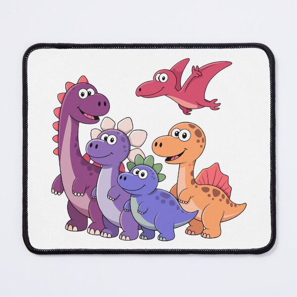 Item preview, Cute Cartoon Dinosaurs for Kids – Colorful Dino Friends, Happy Dinosaur Family – Kids Cartoon Dino Art, Colorful Dino Squad – Cute Prehistoric Characters designed and sold by GDbanners.