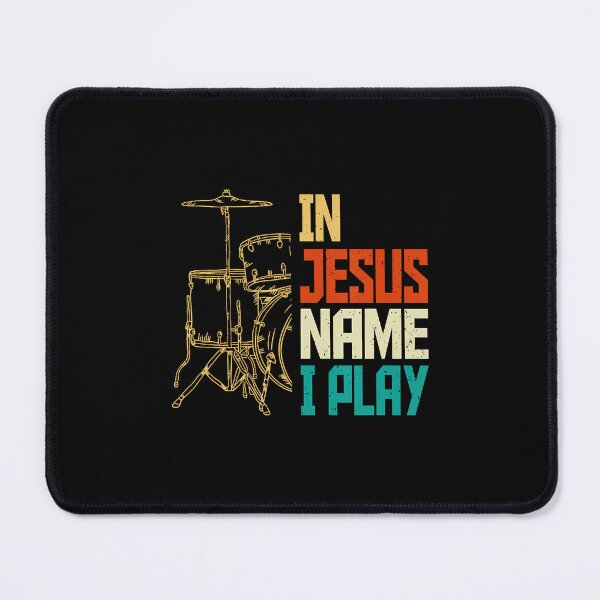 Item preview, Jesus Name I Play Drums God Drumming Music Christian Drummer designed and sold by DonnieJennie.