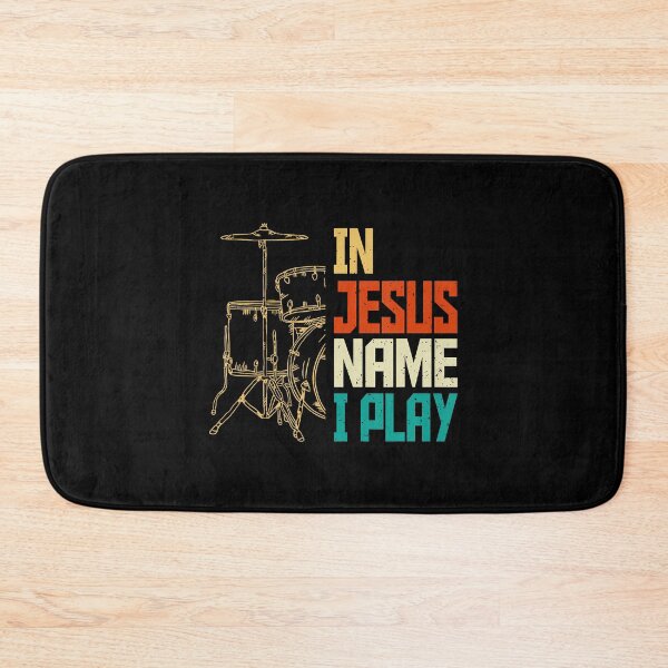 Item preview, Jesus Name I Play Drums God Drumming Music Christian Drummer designed and sold by DonnieJennie.