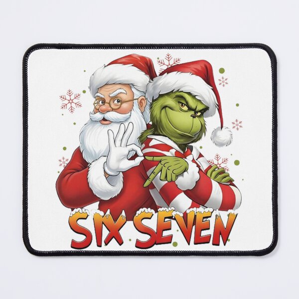 Item preview, Vintage Santa And Mean Guy Christmas 67 Funny Six Seven designed and sold by johnhaugg.