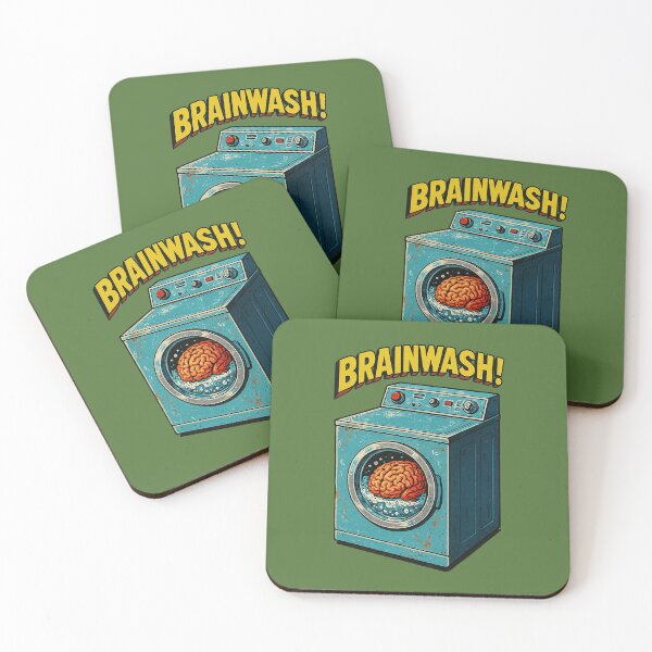 Item preview, Brainwash Laundry – Vintage Style Wash Machine Art designed and sold by The Devil's Bargain.
