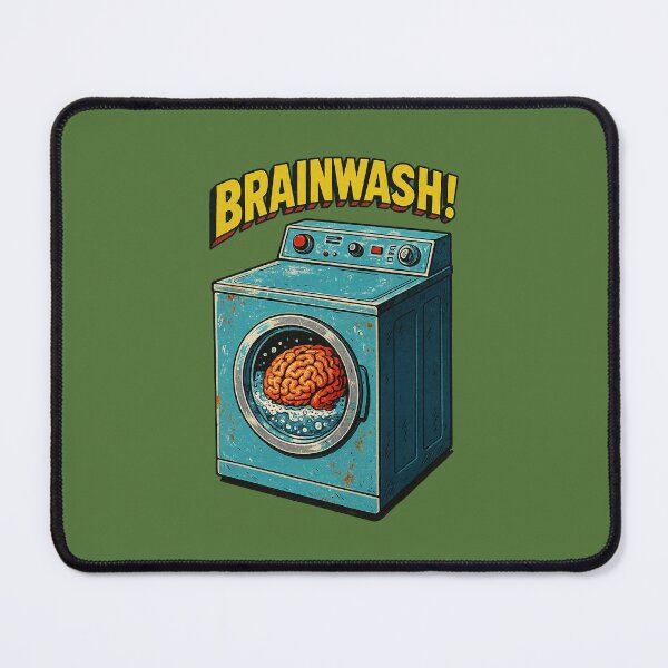 Item preview, Brainwash Laundry – Vintage Style Wash Machine Art designed and sold by The Devil's Bargain.