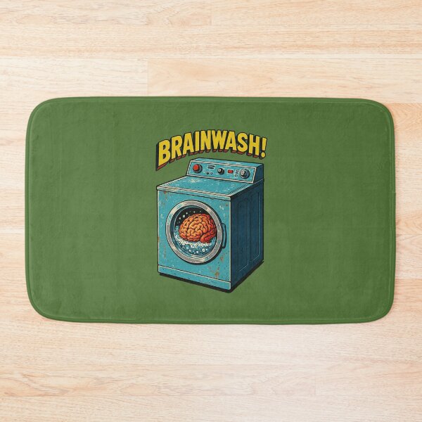 Item preview, Brainwash Laundry – Vintage Style Wash Machine Art designed and sold by The Devil's Bargain.