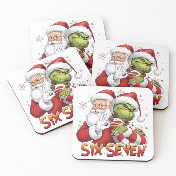Item preview, Vintage Santa And Mean Guy Christmas 67 Funny Six Seven designed and sold by johnhaugg.