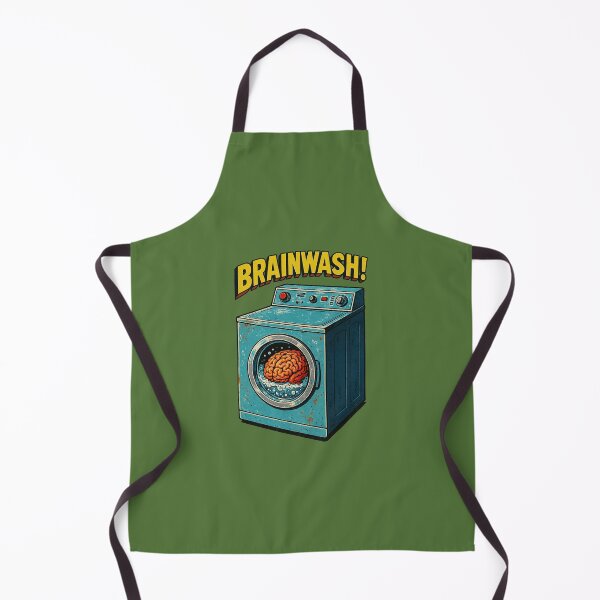 Item preview, Brainwash Laundry – Vintage Style Wash Machine Art designed and sold by The Devil's Bargain.