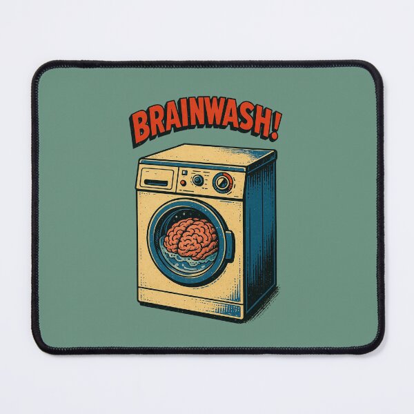Item preview, Brainwash Comic Cover – Bold Retro Comic Style Art designed and sold by The Devil's Bargain.