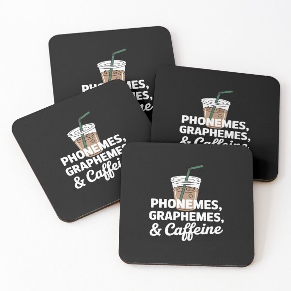 Item preview, Phonemes Graphemes and Caffeine Funny Drinking Coffee designed and sold by SnackPAC.