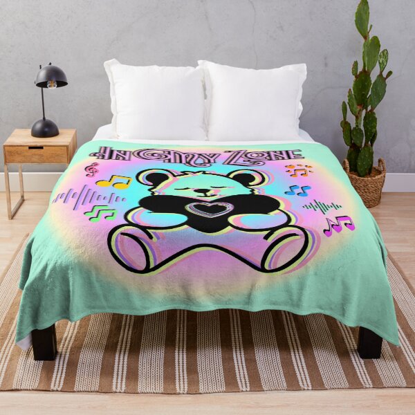 Item preview, In My Zone – Cute Music Teddy Bear Aesthetic | Pastel Chill Mood Design designed and sold by Pink Space Studio.