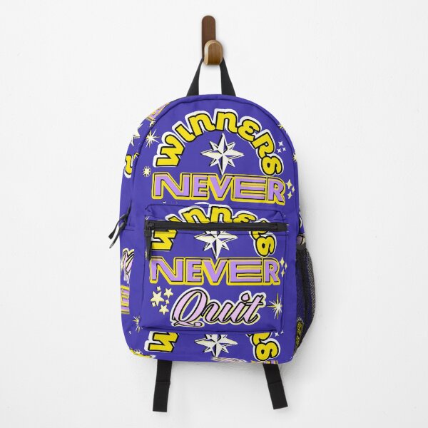 Item preview, Winners Never Quit Retro Motivational Quote – Bold Inspiring Typography Design designed and sold by Pink Space Studio.