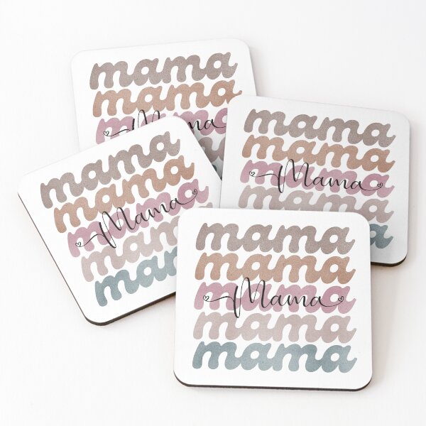 Item preview, Vintage Glitter "mama" Hand Lettered Typography Design designed and sold by WhimsyBunnyGarden.
