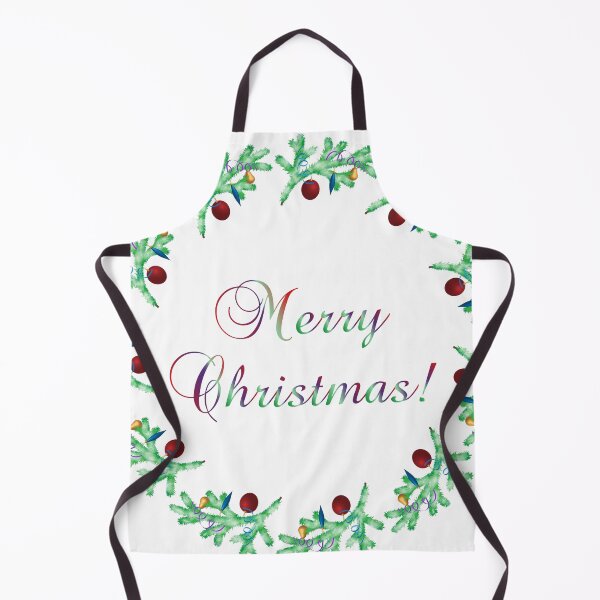 Item preview, Christmas Wreath with Pine Branches and “Merry Christmas!” Lettering designed and sold by ZorianArt.