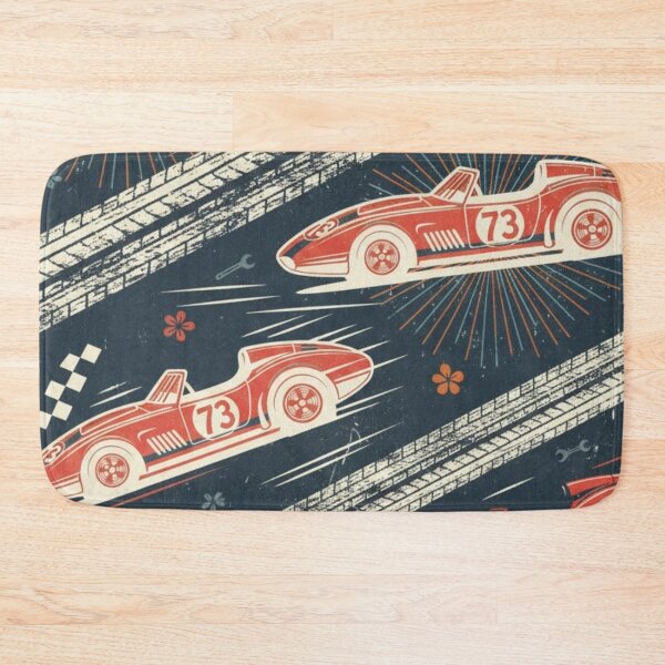 Item preview, Retro Race Car Seamless Pattern Vintage Motorsport Art designed and sold by anandsiva2703.