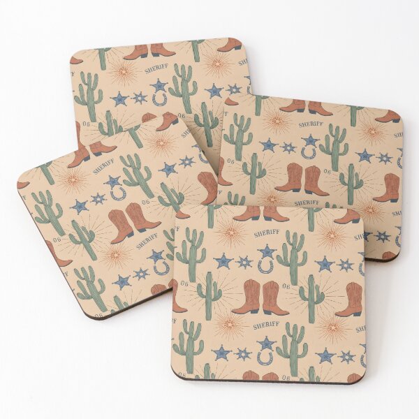 Item preview, Western Cowboy Sheriff Pattern designed and sold by Kaleidoscope Print.