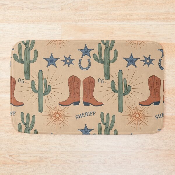 Item preview, Western Cowboy Sheriff Pattern designed and sold by Kaleidoscope Print.