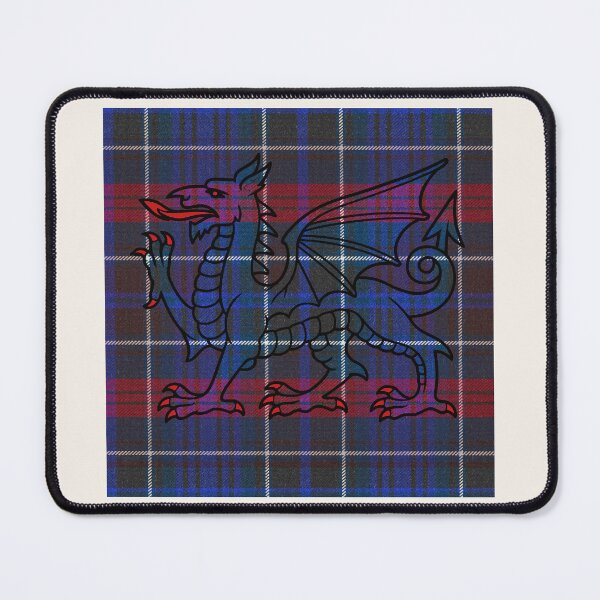 Item preview, Hopkins Welsh Tartan – Among the First & y Ddraig Goch - the red dragon v2 designed and sold by WheelieGdArt.