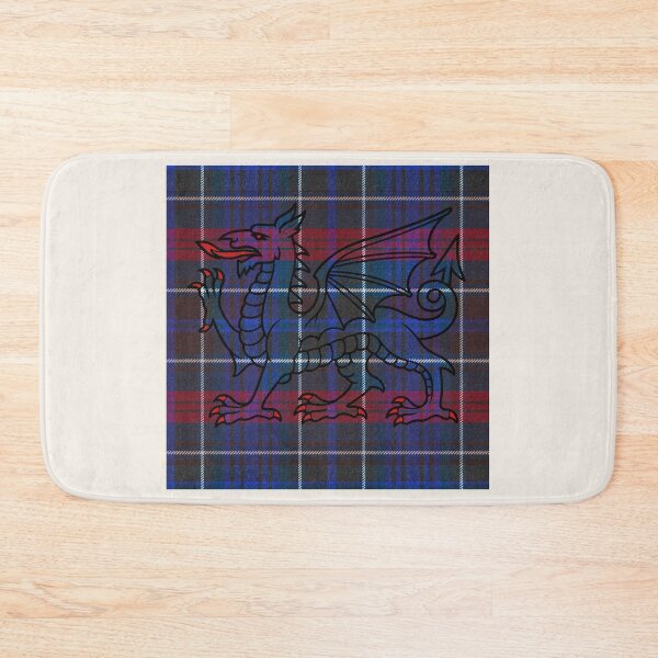 Item preview, Hopkins Welsh Tartan – Among the First & y Ddraig Goch - the red dragon v2 designed and sold by WheelieGdArt.