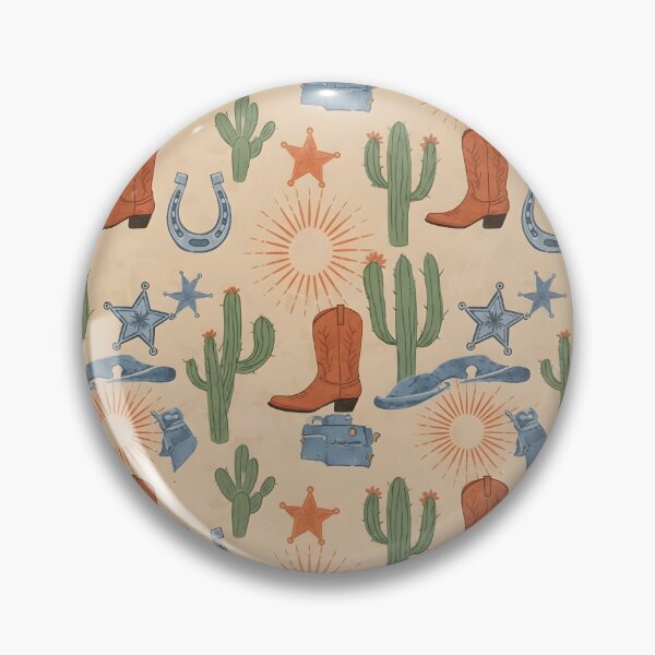 Item preview, Cowboy Desert Icons Pattern designed and sold by Kaleidoscope Print.