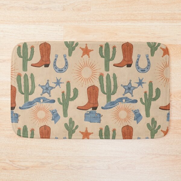 Item preview, Cowboy Desert Icons Pattern designed and sold by Kaleidoscope Print.
