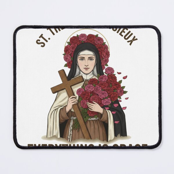 Item preview, St. Thérèse of Lisieux "Everything Is Grace" - Catholic Saint Design designed and sold by TheCatholicBrew.