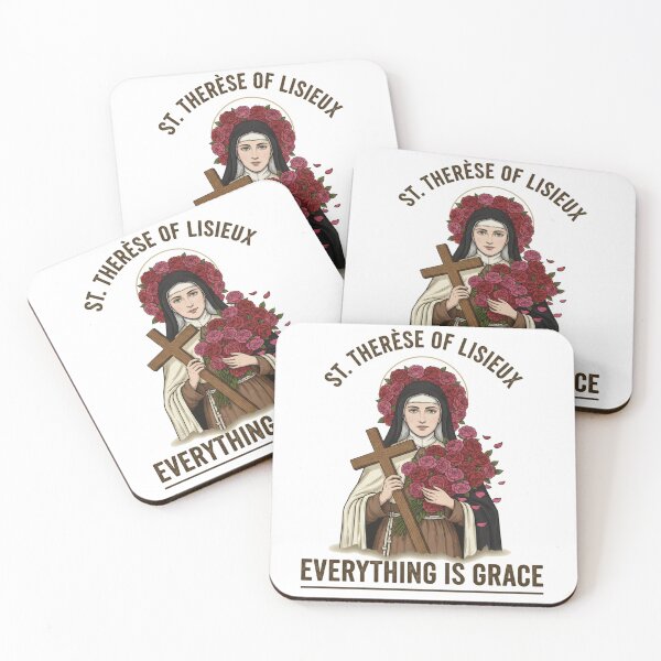 Item preview, St. Thérèse of Lisieux "Everything Is Grace" - Catholic Saint Design designed and sold by TheCatholicBrew.