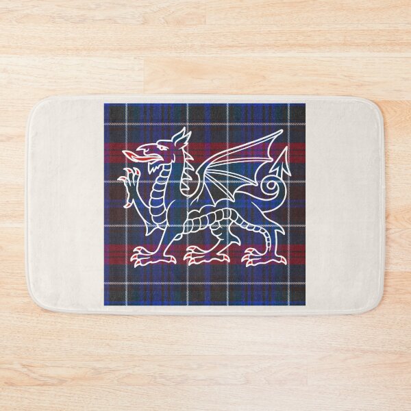 Item preview, Hopkins Welsh Tartan – Among the First & y Ddraig Goch - the red dragon v3 designed and sold by WheelieGdArt.