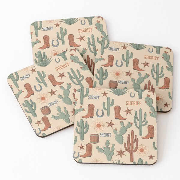 Item preview, Western Sheriff Desert Pattern designed and sold by Kaleidoscope Print.