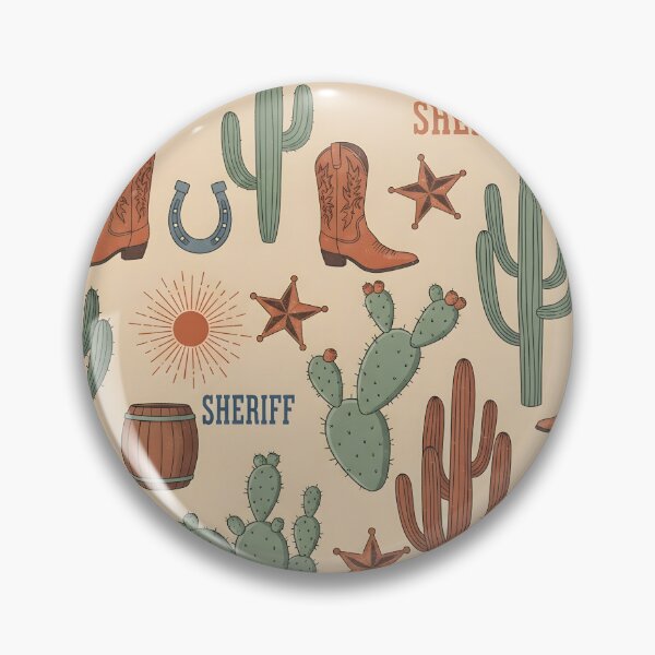 Item preview, Western Sheriff Desert Pattern designed and sold by Kaleidoscope Print.