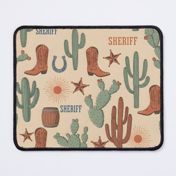 Item preview, Western Sheriff Desert Pattern designed and sold by Kaleidoscope Print.