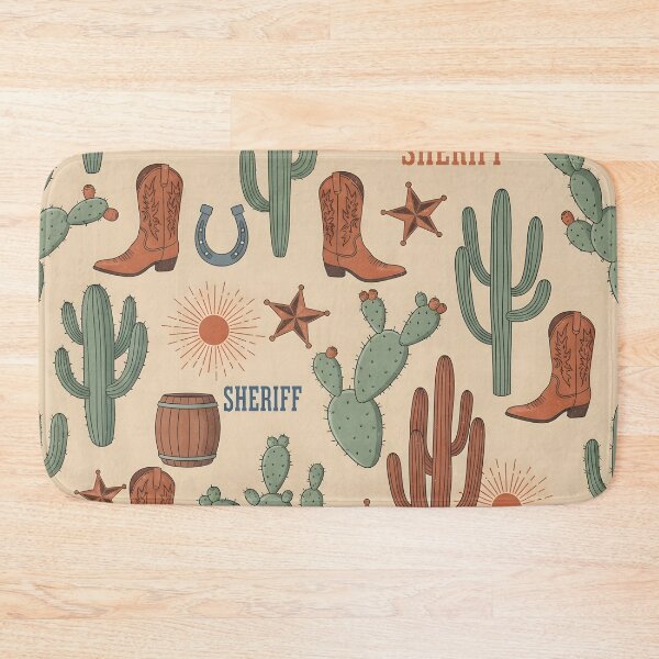 Item preview, Western Sheriff Desert Pattern designed and sold by Kaleidoscope Print.