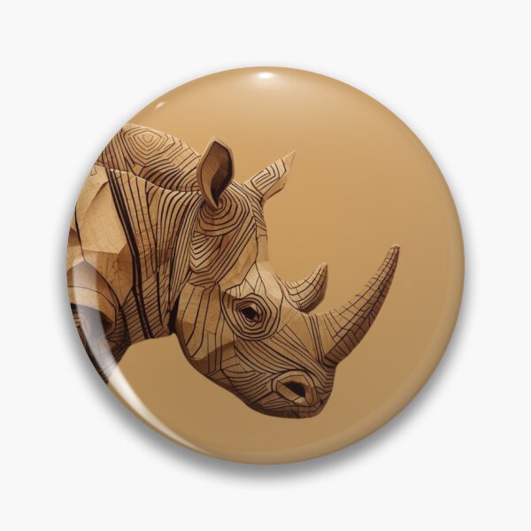Item preview, Rhino Carving — Geometric Wild Energy  Ancestral Art Print designed and sold by SavannaStrikes.