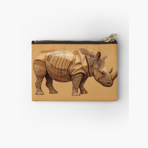 Item preview, Rhino Carving — Geometric Wild Energy  Ancestral Art Print designed and sold by SavannaStrikes.