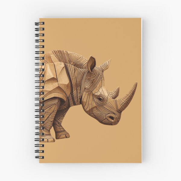 Item preview, Rhino Carving — Geometric Wild Energy  Ancestral Art Print designed and sold by SavannaStrikes.